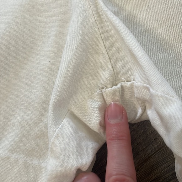 AS-IS White Cotton High Waisted Back Zip Shorts Pin Up Style - 1940/50s Style - Picture 12 of 16